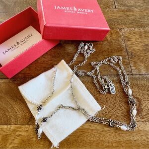 James Avery Silver Necklace with Pearls
